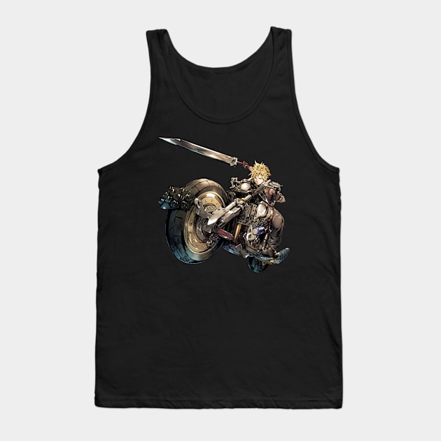 Fantasy Motobike Soldier Tank Top by SkyfrNight